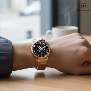Aliens on the Moon Steel Strap Automatic Watch (With Indicators) by Jumper Maybach®