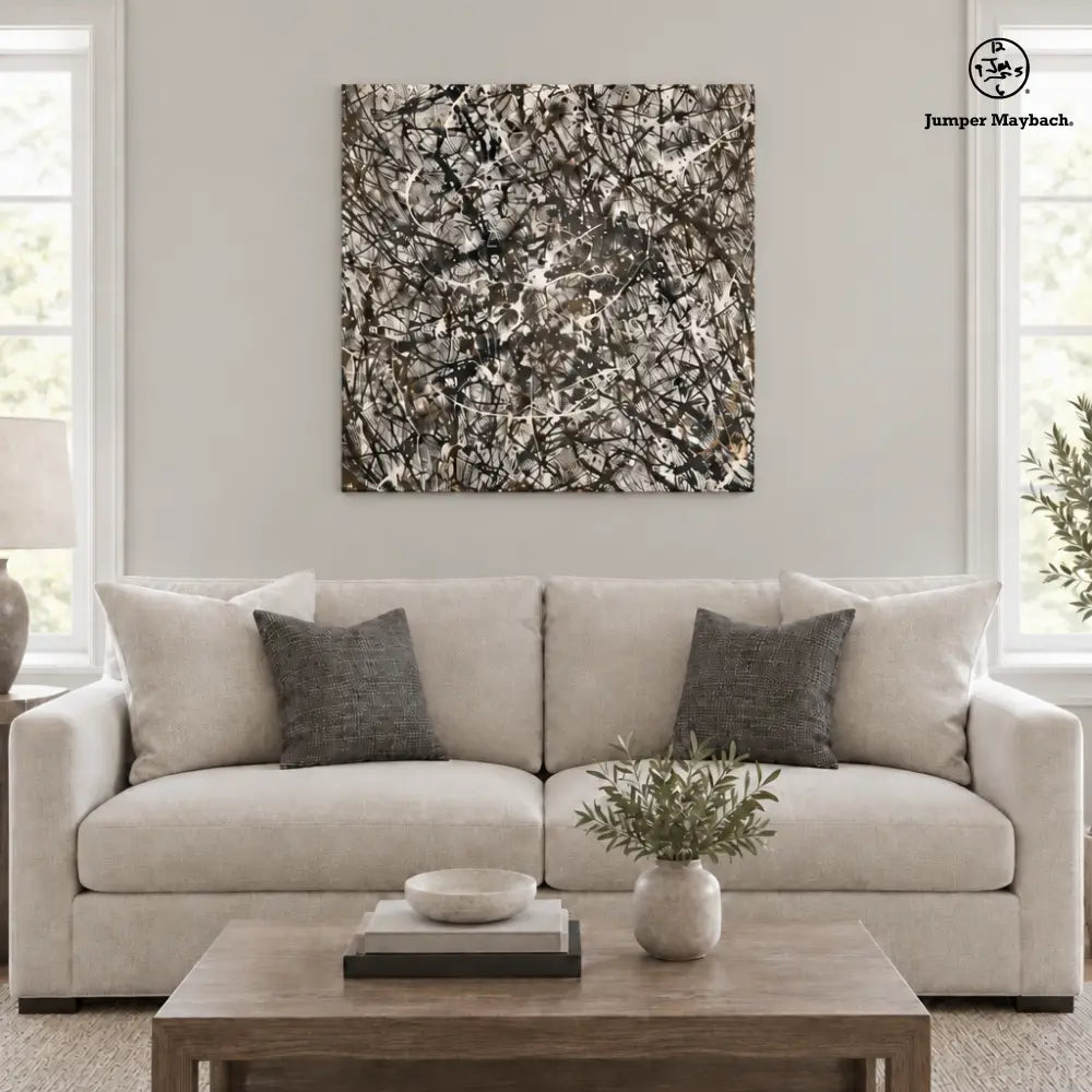 Arc of Ashes embellished canvas living room