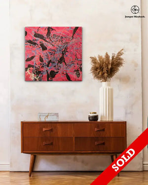 Artopia Red Wine - Original Painting by Jumper Maybach | 16x20 Canvas - SOLD