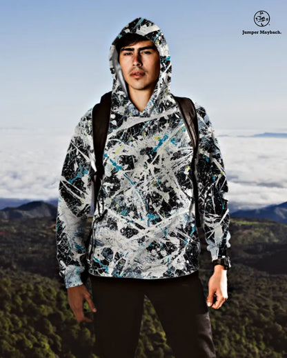 All-over print unisex pullover hoodie featuring Awakening by Jumper Maybach design, made by Printify.