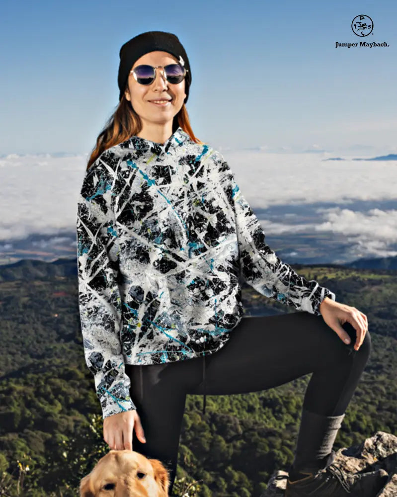 Unisex Awakening hoodie by Jumper Maybach with vibrant all-over print, featuring detailed artwork on a comfortable pullover hoodie.