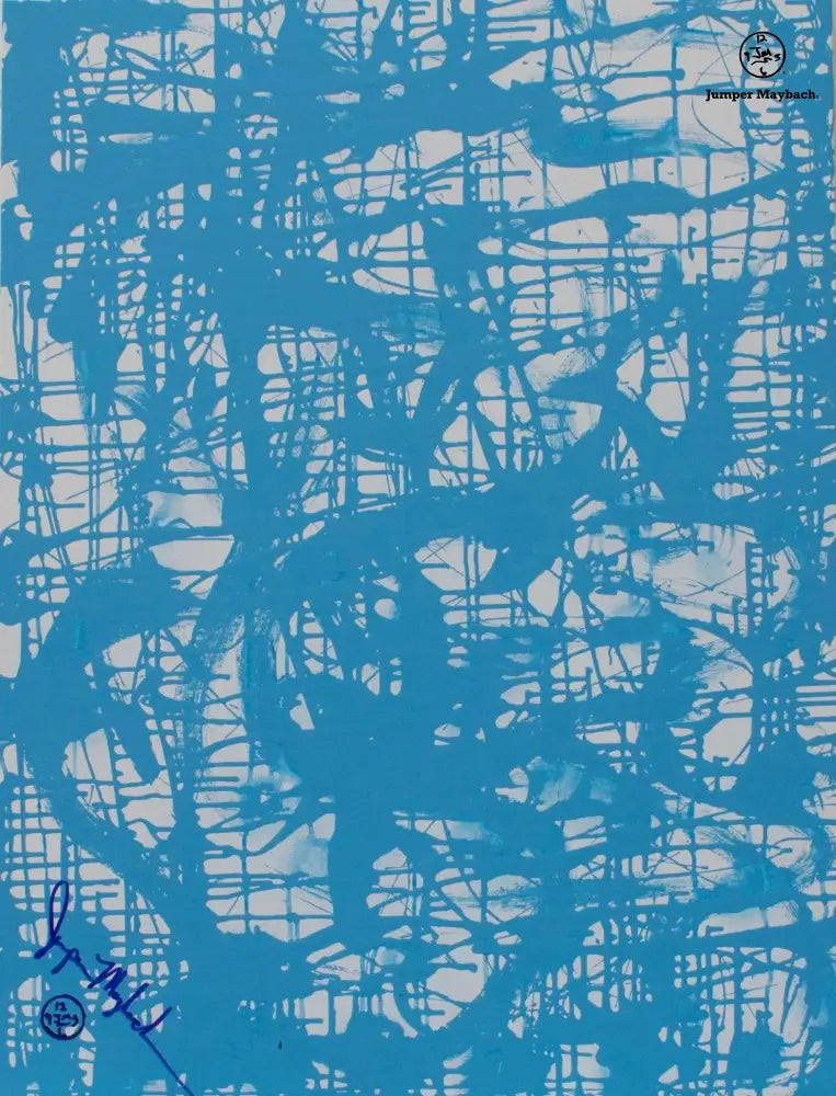 Azure Awakening - Original Acrylic Painting by Jumper Maybach | 30x40 Canvas Art - Jumper Maybach Artwork