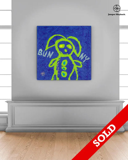 Blue Bunny - Original Painting - Jumper Maybach Artwork
