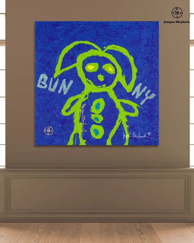Blue Bunny - Original Painting - Jumper Maybach Artwork