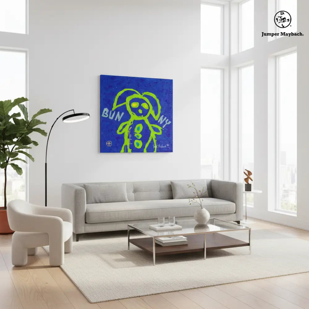 Blue Bunny (Print on Canvas) - Jumper Maybach Prints