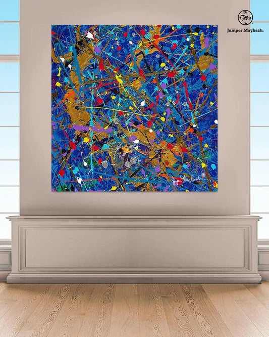 Blue Space (Embellished-Hand Signed by the Artist) - Jumper Maybach giclee