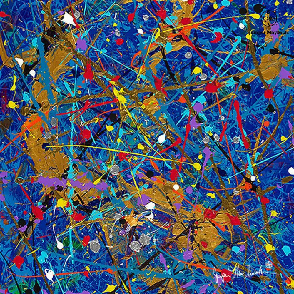 Blue Space (Embellished-Hand Signed by the Artist) - Jumper Maybach giclee