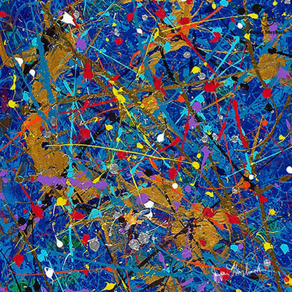 Blue Space (Embellished-Hand Signed by the Artist) - Jumper Maybach giclee
