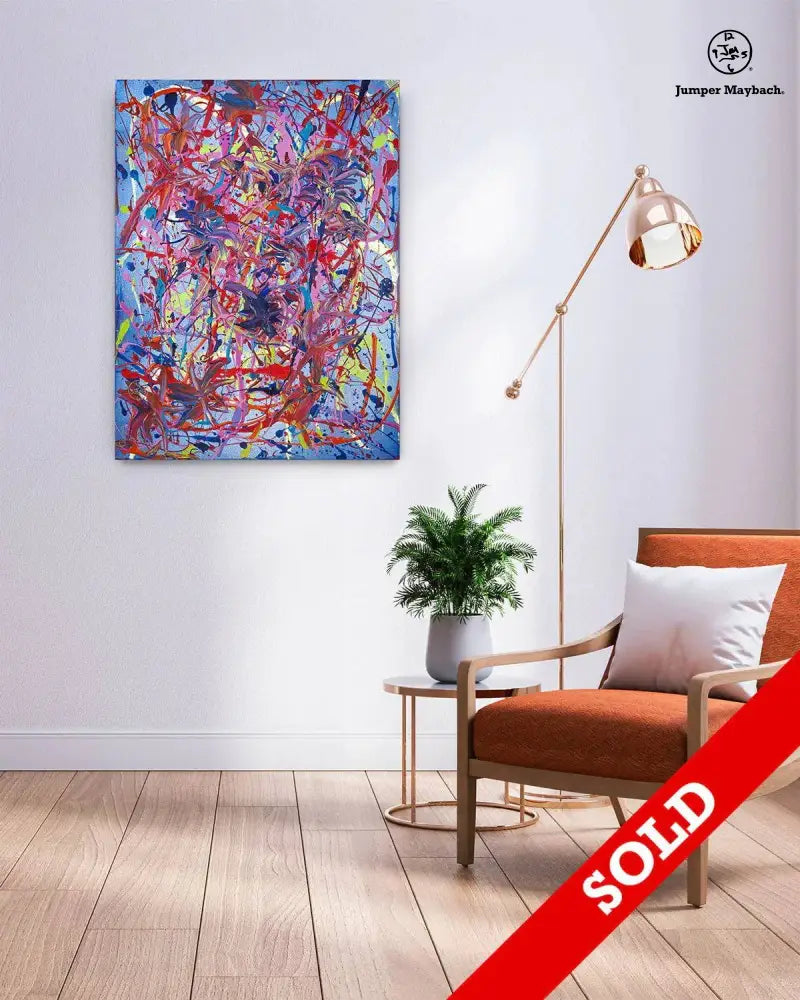 Blue Star - Original Painting by Jumper Maybach | 18x24 Canvas - SOLD - Jumper Maybach Artwork