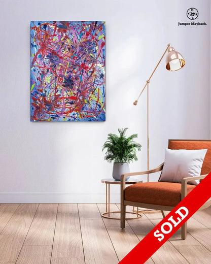 Blue Star - Original Painting by Jumper Maybach | 18x24 Canvas - SOLD - Jumper Maybach Artwork