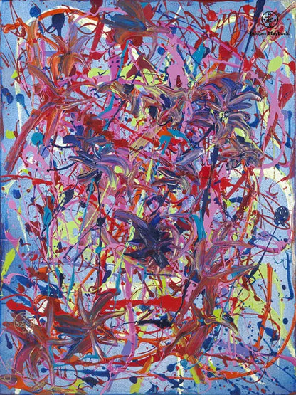 Blue Star - Original Painting by Jumper Maybach | 18x24 Canvas - SOLD - Jumper Maybach Artwork