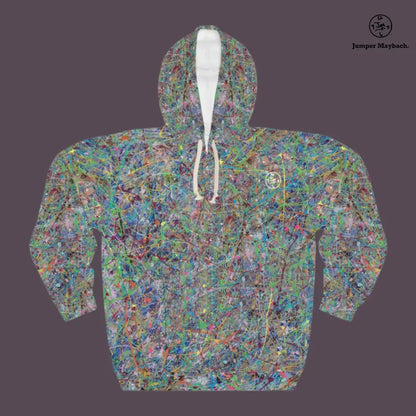 Unisex Jumper Maybach® Boundless Beginning all-over print pullover hoodie with vibrant design and comfortable fit.
