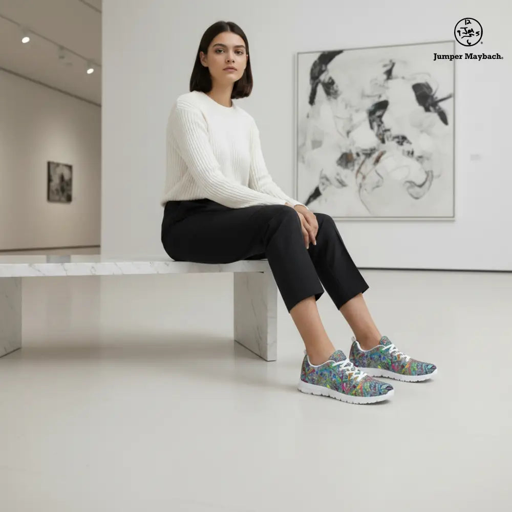Boundless Beginnings athletic sneakers by Jumper Maybach for men and women, featuring a sleek design and sporty style.