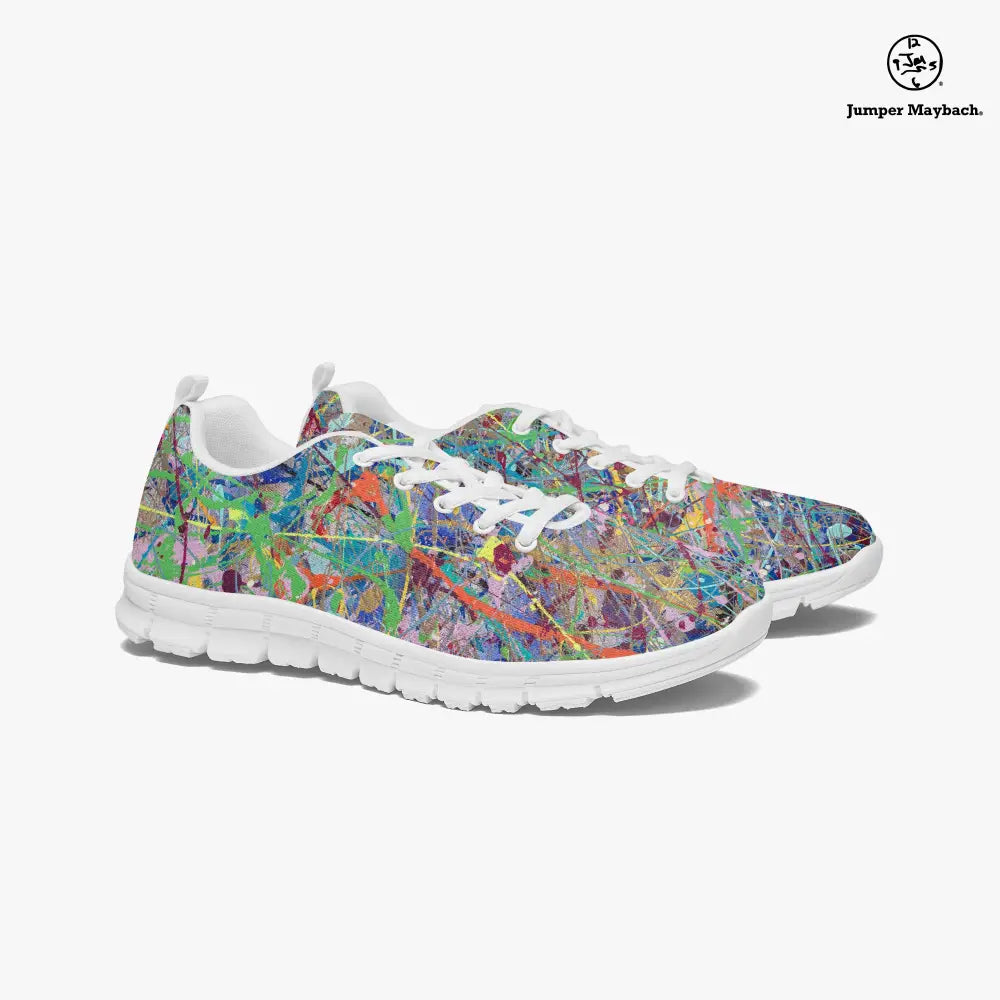 Boundless Beginnings athletic sneakers by Jumper Maybach for men and women, featuring sleek design and comfortable fit.