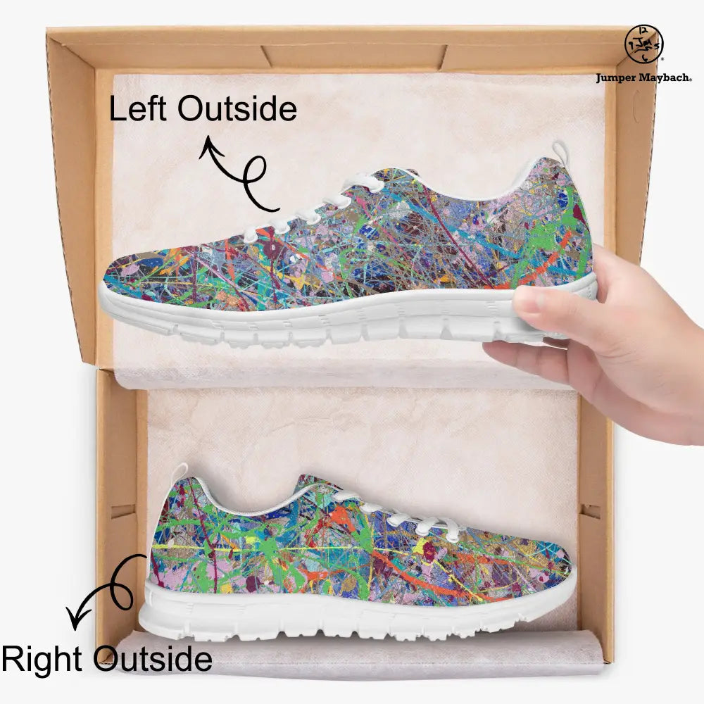 Boundless Beginnings athletic sneakers by Jumper Maybach, featuring sleek design and comfortable fit for men and women.