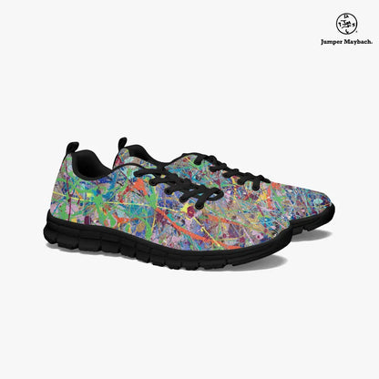 Boundless Beginnings athletic sneakers by Jumper Maybach for men and women, featuring sleek design and comfortable fit.