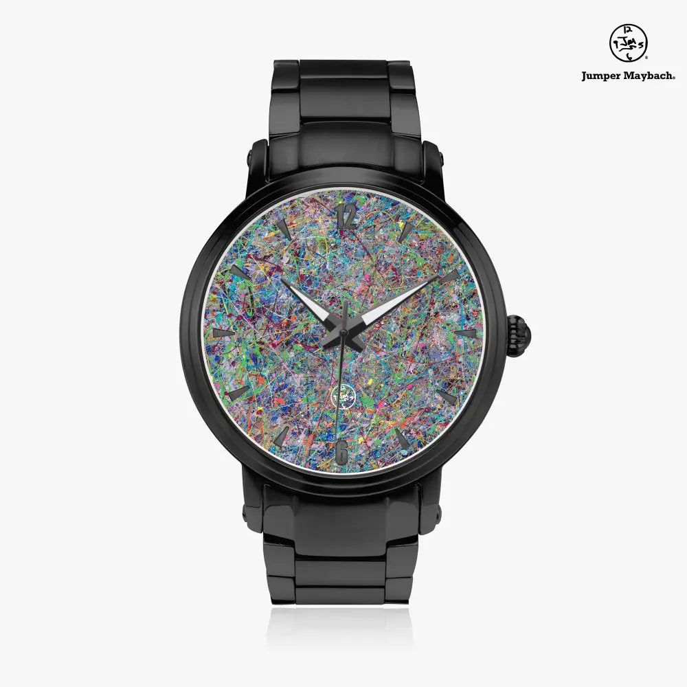 Steel strap automatic watch with indicators by Jumper Maybach® featuring a sleek design and stainless steel band.