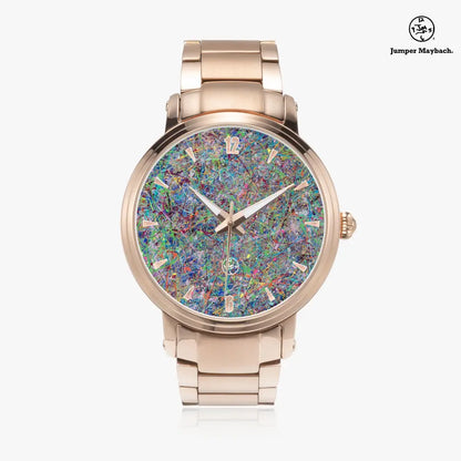 JetPrint Fulfillment Steel Strap Watch with automatic movement and indicator by Jumper Maybach® on a sleek metal band.