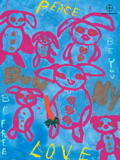 Bunny Love - Original Painting - Jumper Maybach Artwork