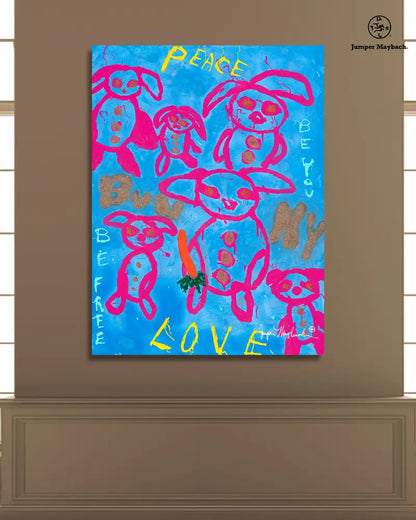Bunny Love (Print on Canvas) - Jumper Maybach Prints