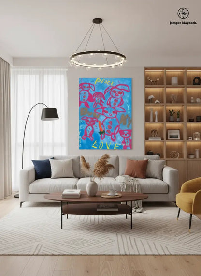 Bunny Love (Print on Canvas) - Jumper Maybach Prints