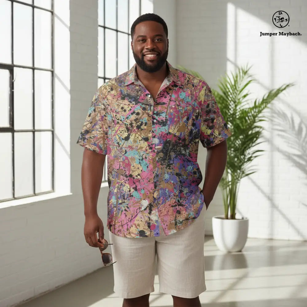 Close Constellation Plus Size Resort Shirt by Jumper Maybach® - Men’s Clothing
