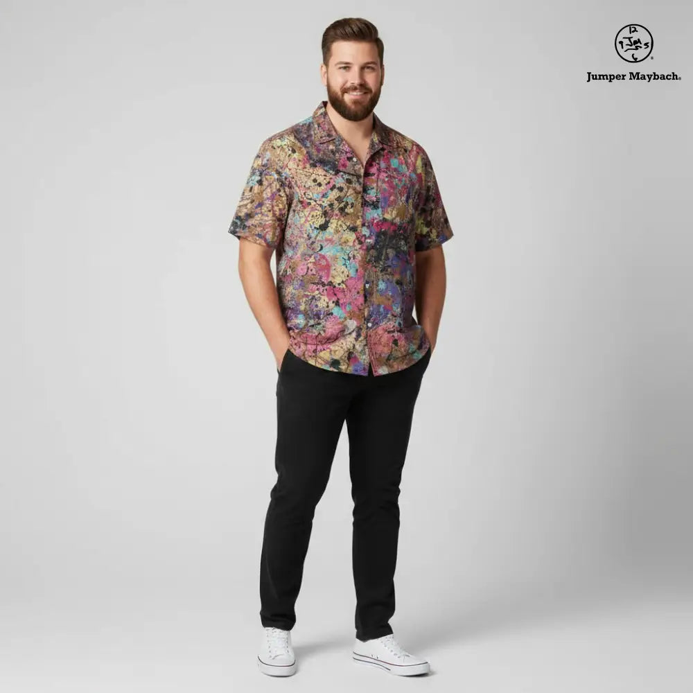 Close Constellation Plus Size Resort Shirt by Jumper Maybach® - Men’s Clothing