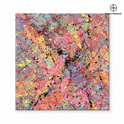 Close Constellations embellished canvas - studio view