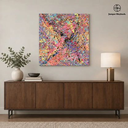 Close Constellations embellished canvas - wall view