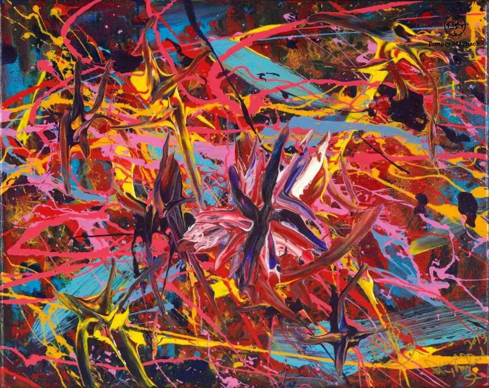 Clown Fireworks - Original Painting - SOLD - Jumper Maybach Artwork
