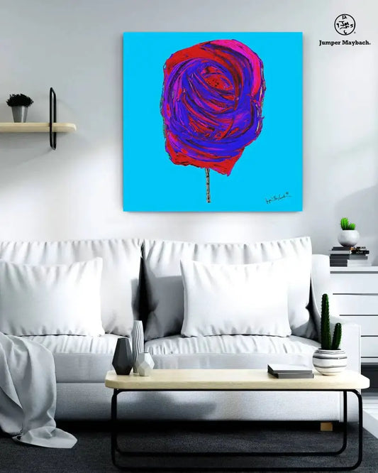 Cosmic Cherry Cotton Candy (Print on Canvas) - Jumper Maybach Prints
