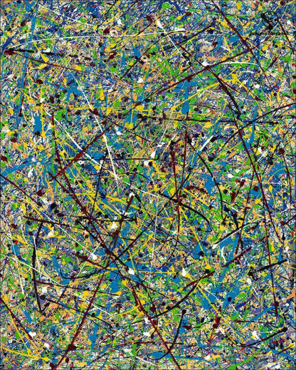 Original cosmic-themed artwork titled "Cosmic Glee" by Jumper Maybach, featuring vibrant colors and abstract celestial elements.