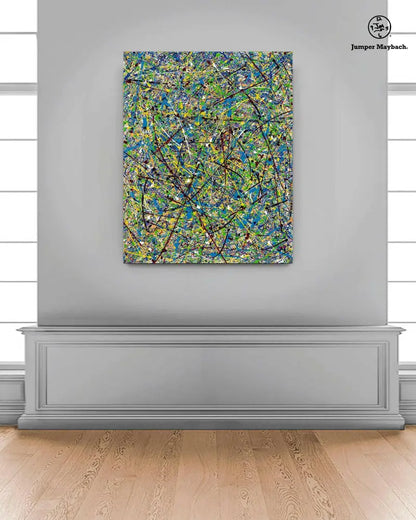 Cosmic Glee original artwork by Jumper Maybach featuring vibrant cosmic and abstract design with vivid colors.