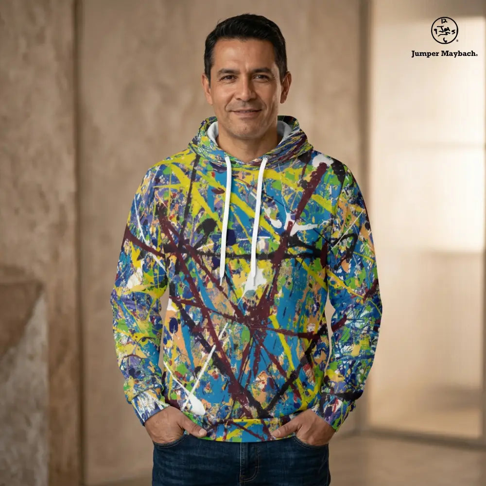 Cosmic Glee - Unisex Pullover Hoodie by Jumper Maybach® - All Over Prints