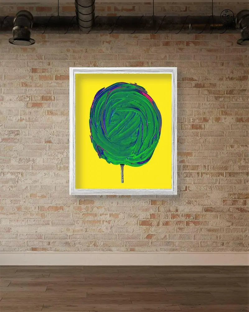Cosmic Lime cotton candy print on paper by Jumper Maybach, featuring vibrant, colorful cosmic-inspired artwork.