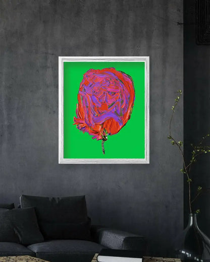 Cosmic Strawberry cotton candy print on paper by Jumper Maybach, featuring vibrant, colorful cosmic and strawberry-inspired artwork.