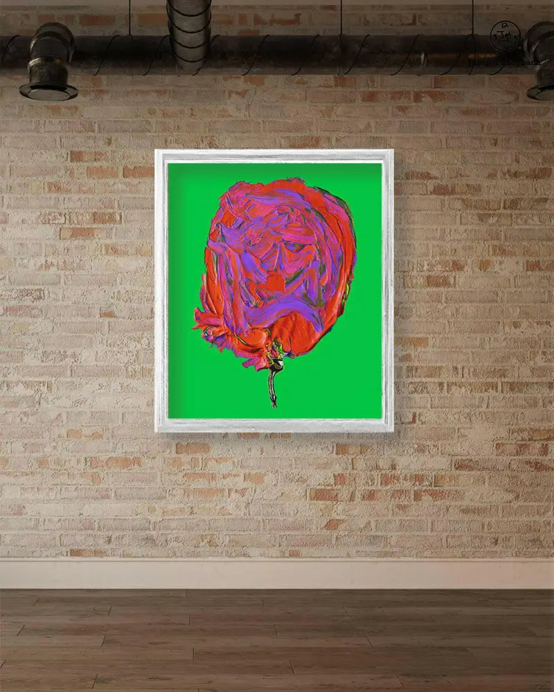Cosmic Strawberry cotton candy print on paper by Jumper Maybach featuring vibrant, colorful space-inspired artwork.