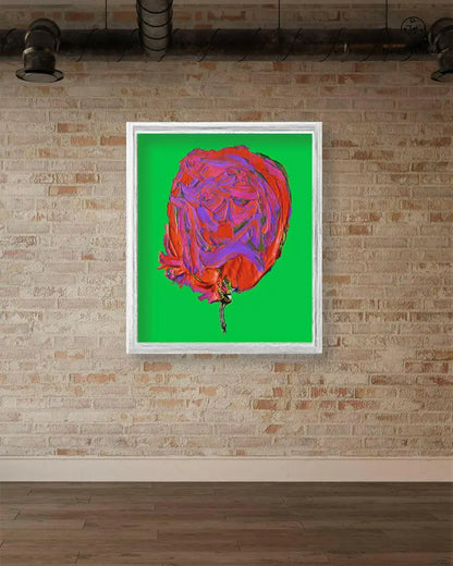 Cosmic Strawberry cotton candy print on paper by Jumper Maybach featuring vibrant, colorful space-inspired artwork.
