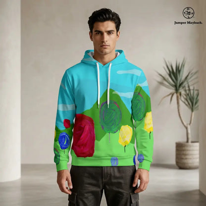 Cotton Candy Dream Forest - Unisex Pullover Hoodie by Jumper Maybach® - S - All Over Prints