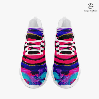 Cotton Candy Rose Flex sneaker by Jumper Maybach for men and women, stylish casual sneakers with colorful rose design.