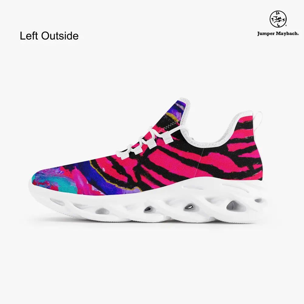 Cotton Candy Rose Flex sneaker by Jumper Maybach® featuring a colorful floral design and casual sneaker style for men and women.