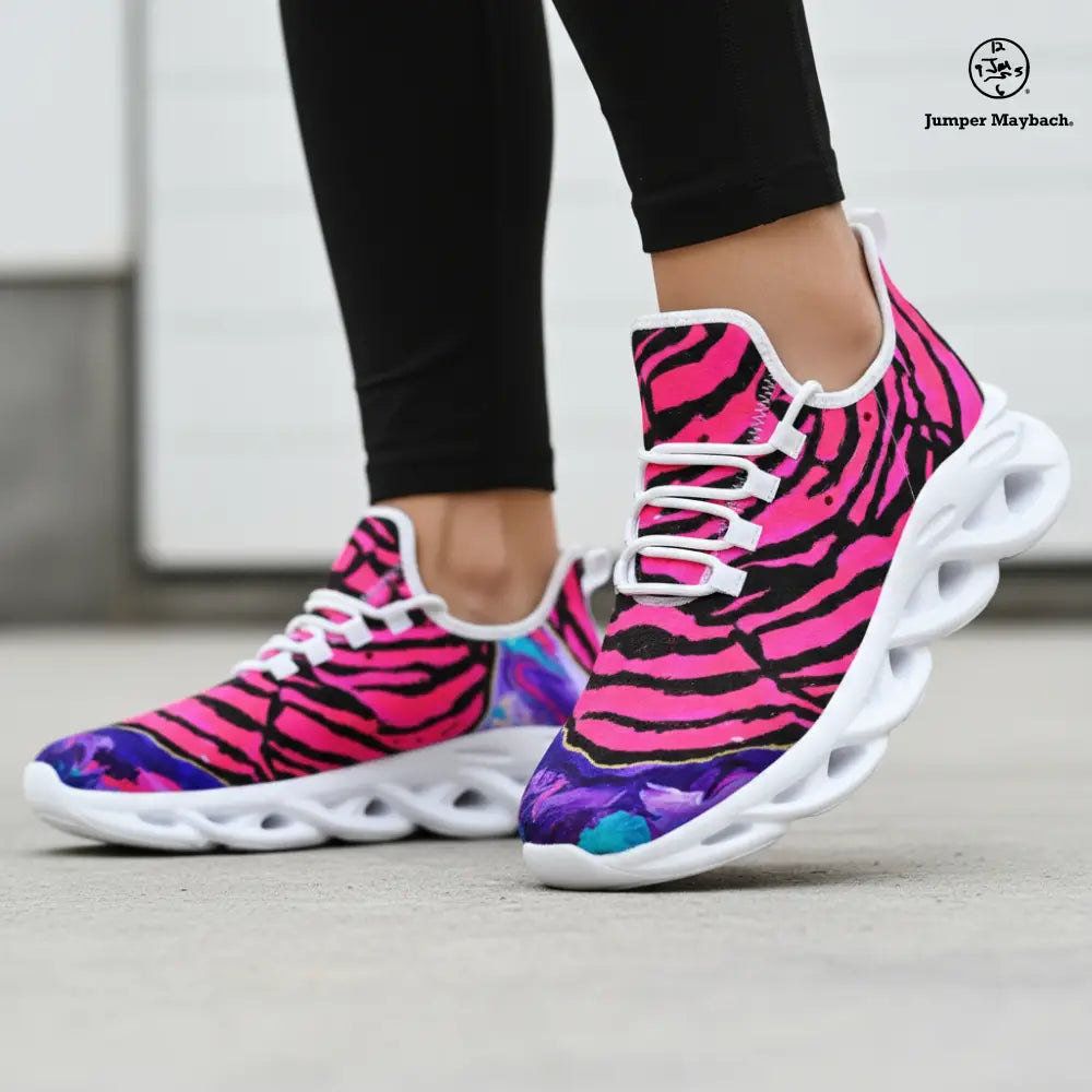 Cotton Candy Rose Flex sneaker by Jumper Maybach for men and women, featuring a colorful, stylish sneaker design.