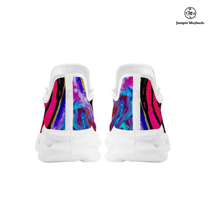 Cotton Candy Rose Flex Sneaker by Jumper Maybach® featuring pink and white design, casual sneaker style with breathable fabric upper.