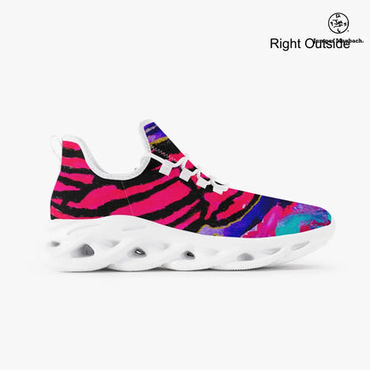 Cotton Candy Rose Flex sneaker by Jumper Maybach for men and women, featuring pink and white design with comfortable sneaker style.