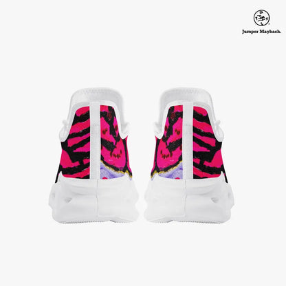 Cotton Candy Rose Flex Sneakers by Jumper Maybach for men and women, featuring colorful, stylish sneaker design with pink and pastel accents.
