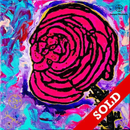 Cotton Candy Rose - Original Painting - SOLD - Jumper Maybach Artwork