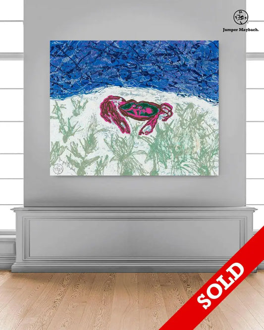Crab Series #1 original artwork by Jumper Maybach, featuring a detailed crab illustration in a vibrant, artistic style.