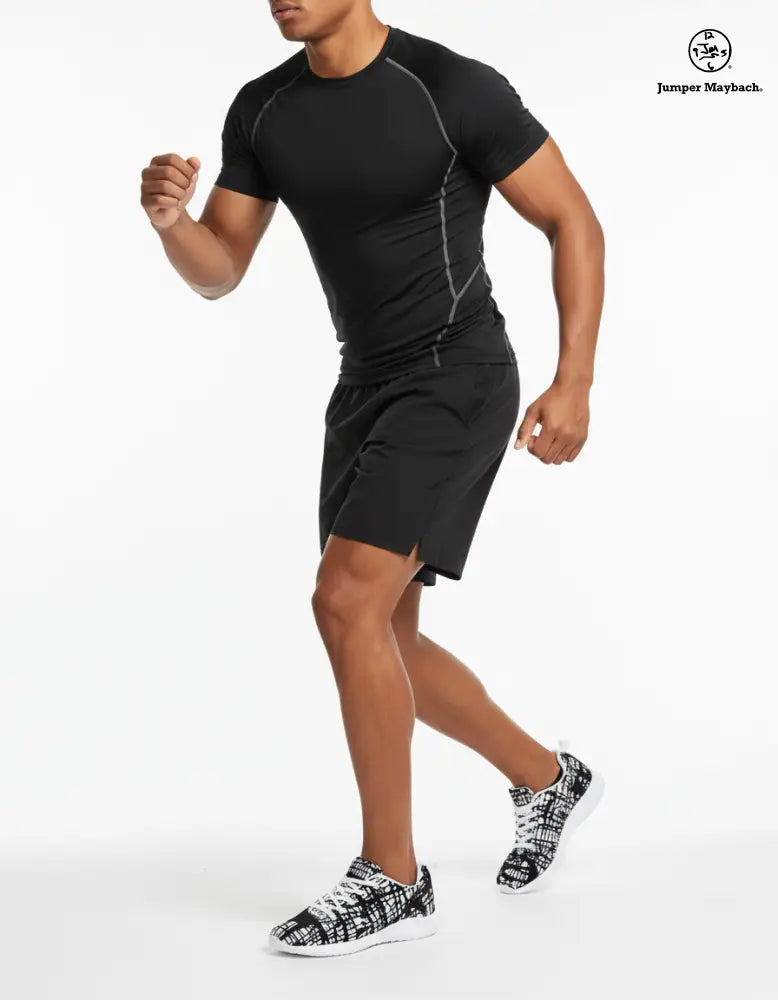 Dark Matrix athletic sneakers by Jumper Maybach® in black with sleek design, featuring comfortable athletic shoe style for men and women.