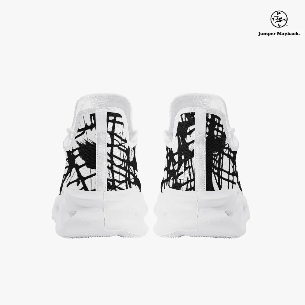 Dark Matrix Flex sneakers by Jumper Maybach® featuring sleek black design and modern athletic style for men and women.