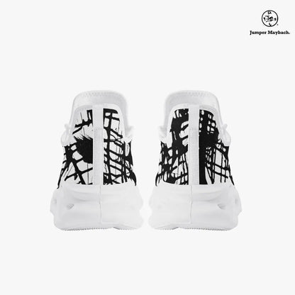 Dark Matrix Flex sneakers by Jumper Maybach® featuring sleek black design and modern athletic style for men and women.
